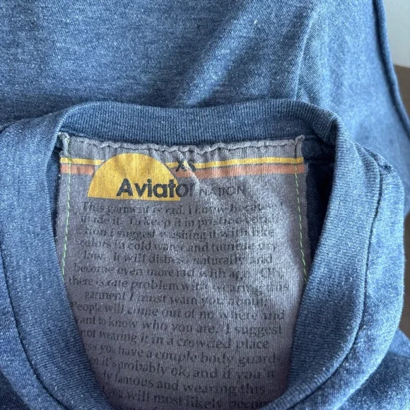 Aviator Nation Bolt boyfriend tee Blue Size XS EUC - Picture 6 of 9